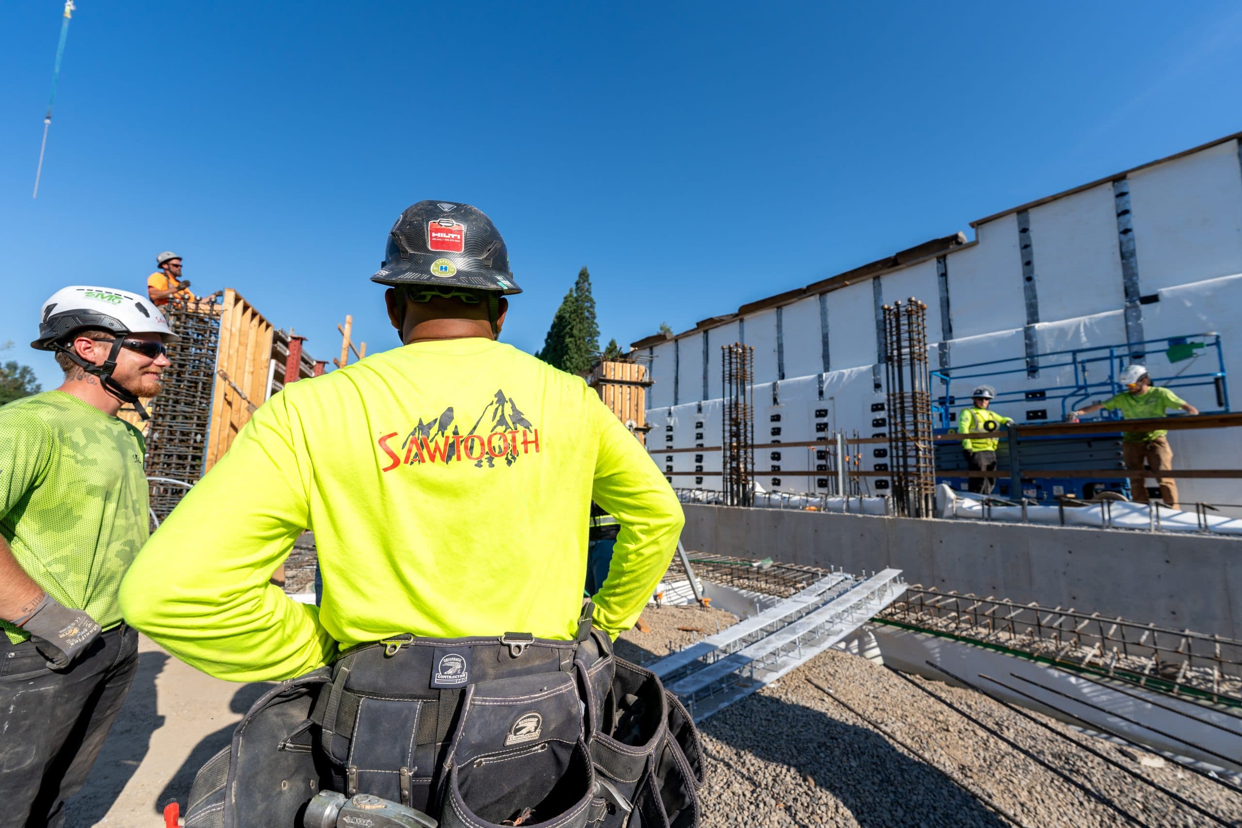 Sawtooth crew on a commercial job site